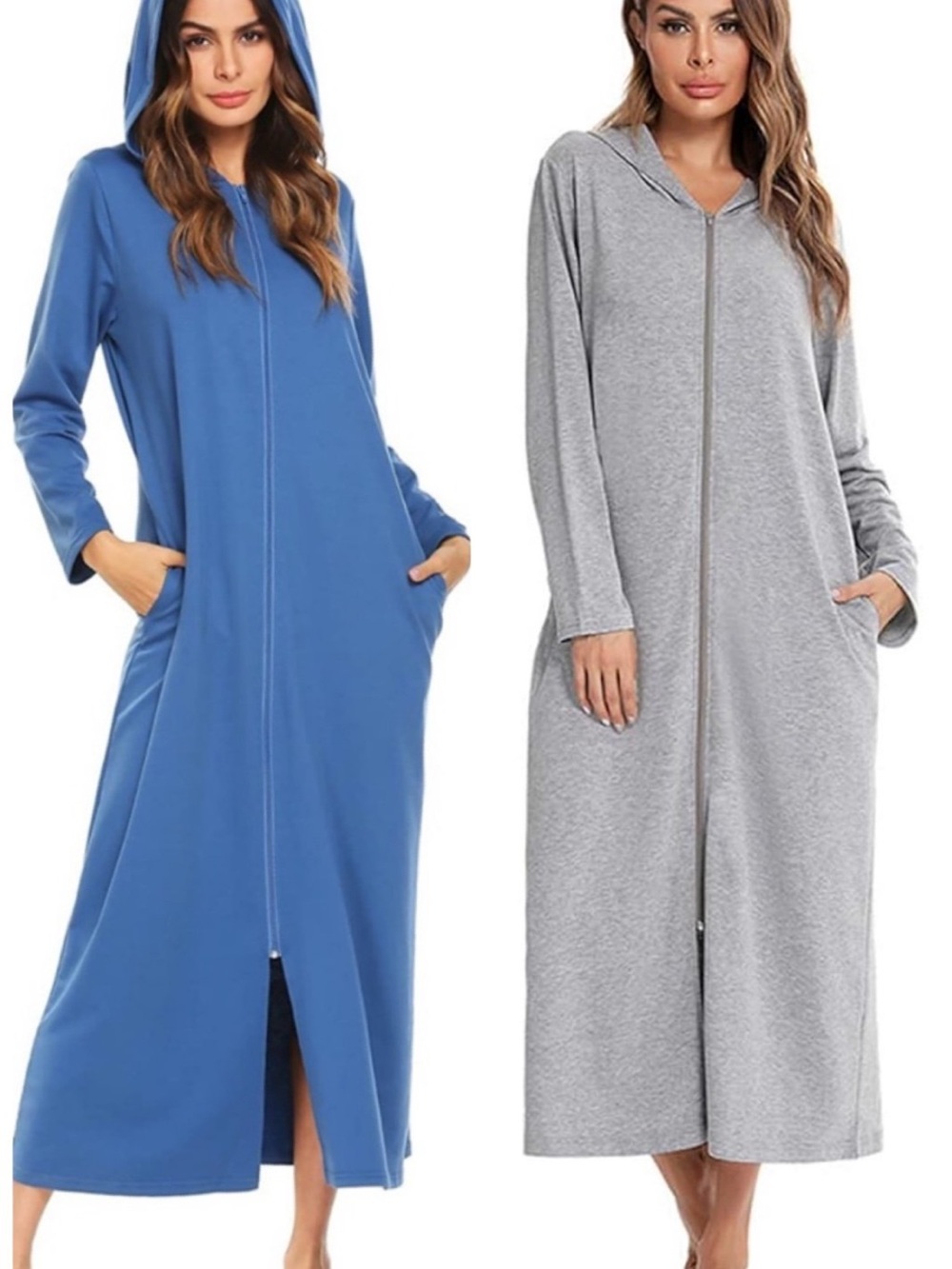 (2) New Hooded Sleep Dresses